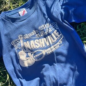 Jerzees Blue Music City USA Kids Tee
